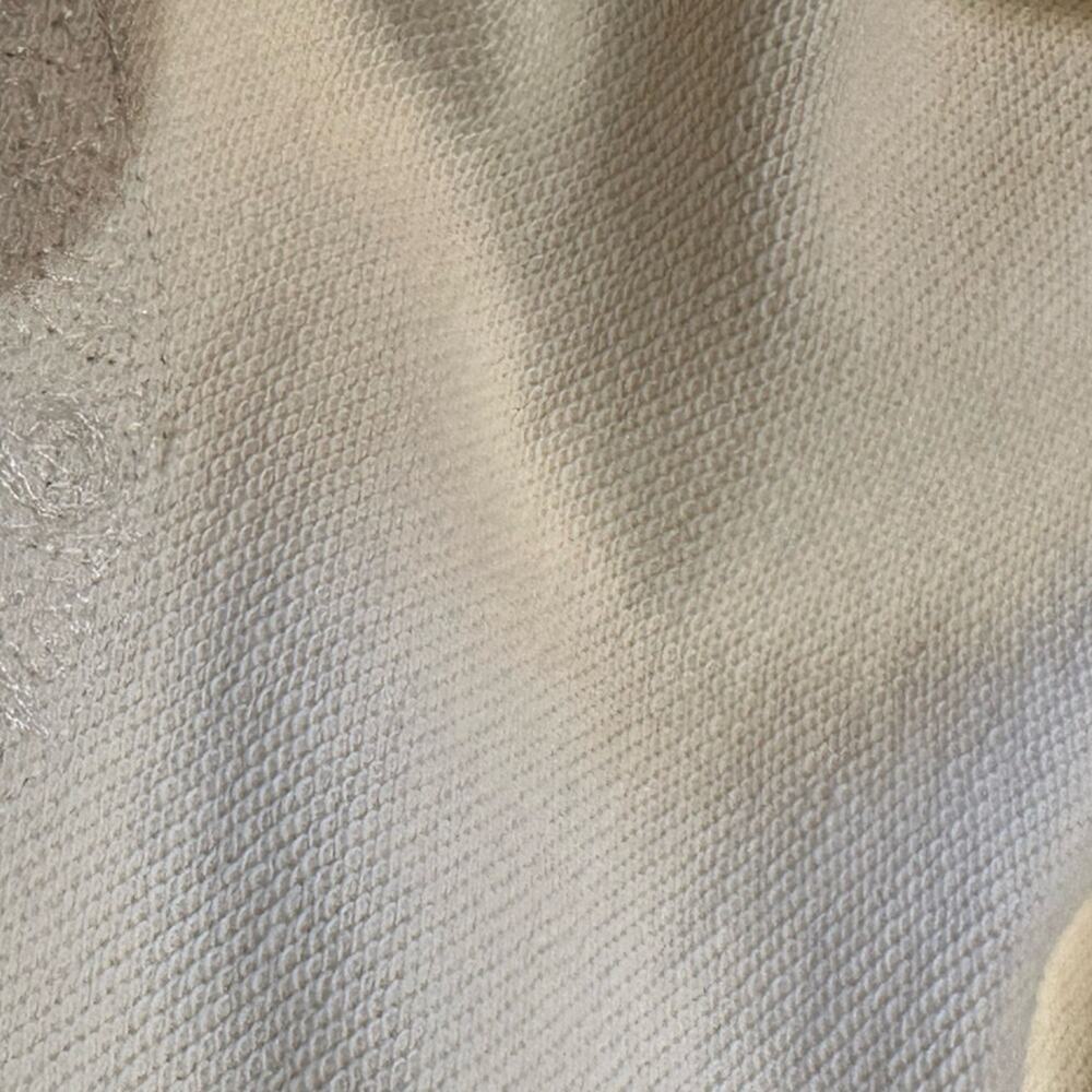 Peach Love Ivory Oversized Sweatshirt In Women's Small with Sequin Horseshoes - Picture 9 of 9